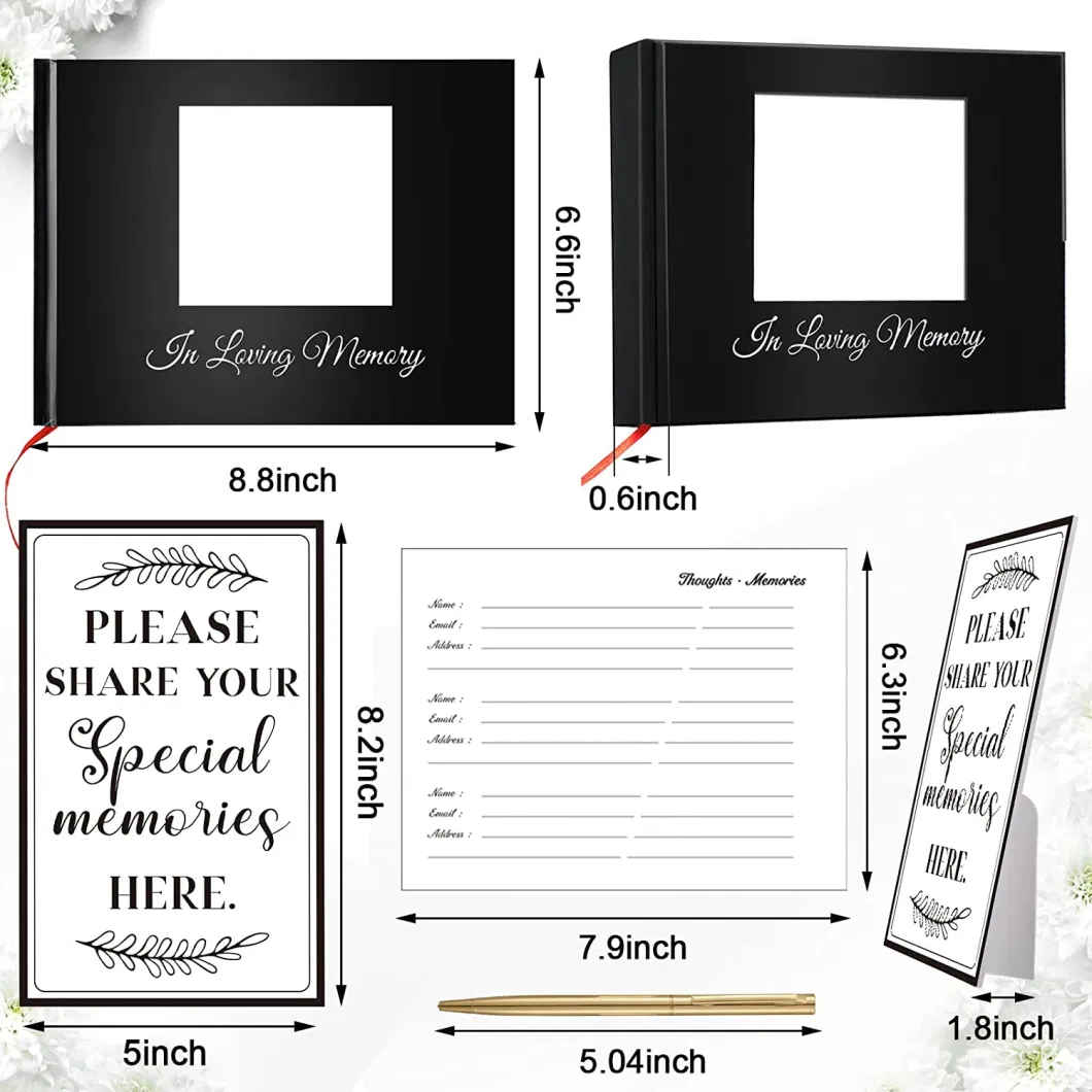 Special Memories Book Funeral Guest Book Hardcover Book