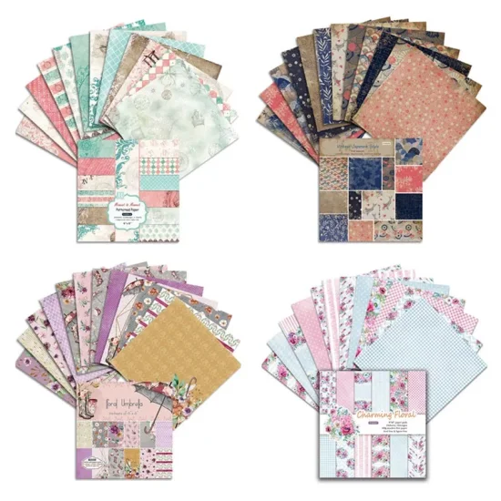 Kundenspezifischer Druck A4 A5 Scrapbooking-Papierblock Dekorationspapierpackung Scrapbook-Kits